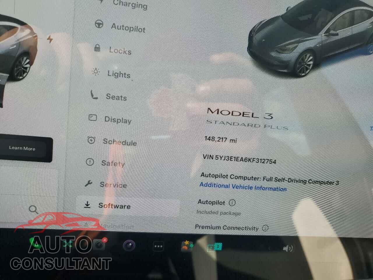 TESLA MODEL 3 2019 - 5YJ3E1EA6KF312754