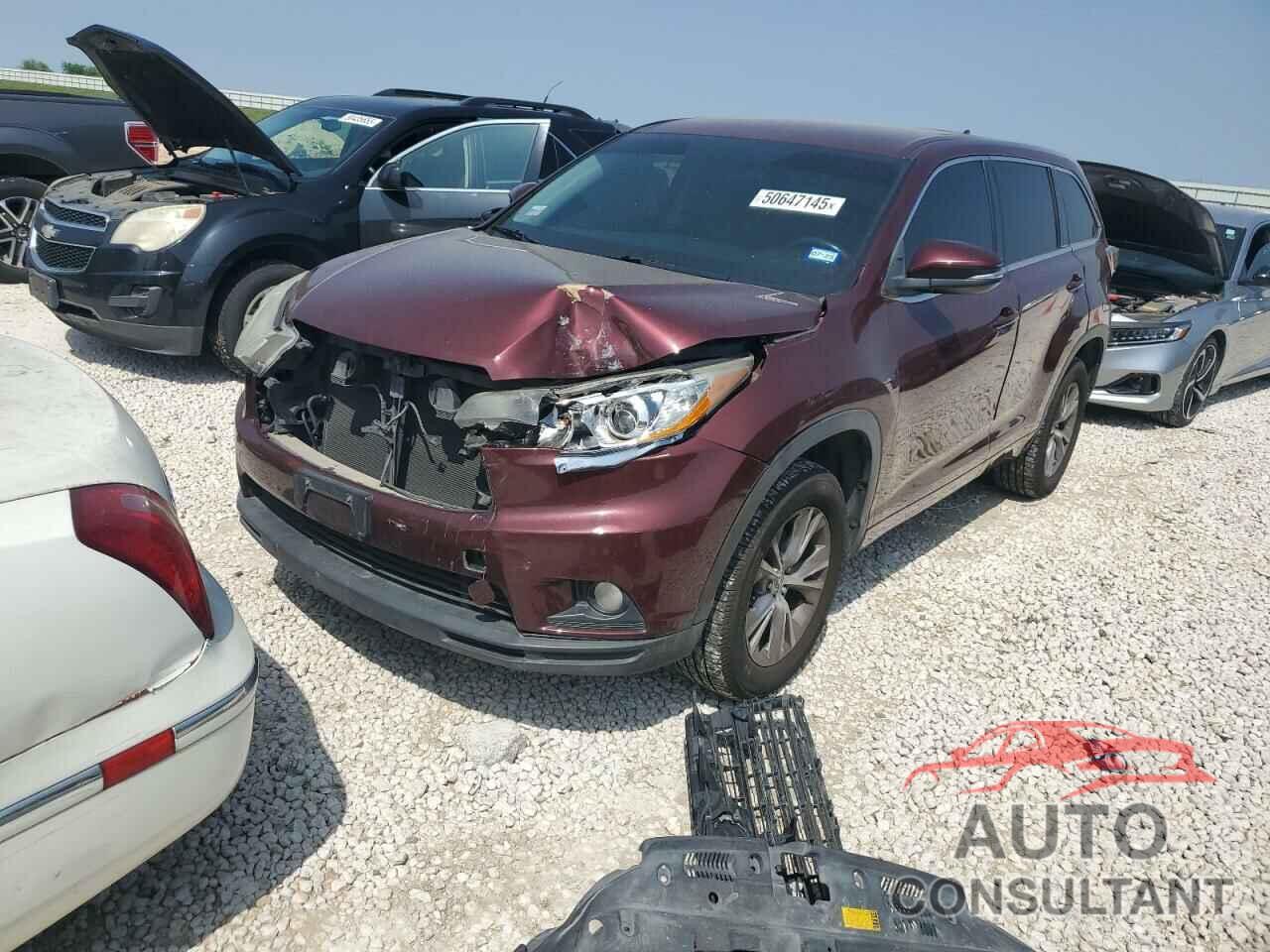 TOYOTA HIGHLANDER 2015 - 5TDZKRFHXFS083123