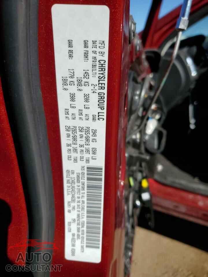 DODGE DURANGO 2014 - 1C4RDJAG4EC446381