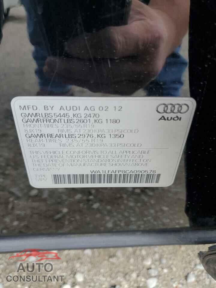 AUDI Q5 2012 - WA1LFAFP8CA090576