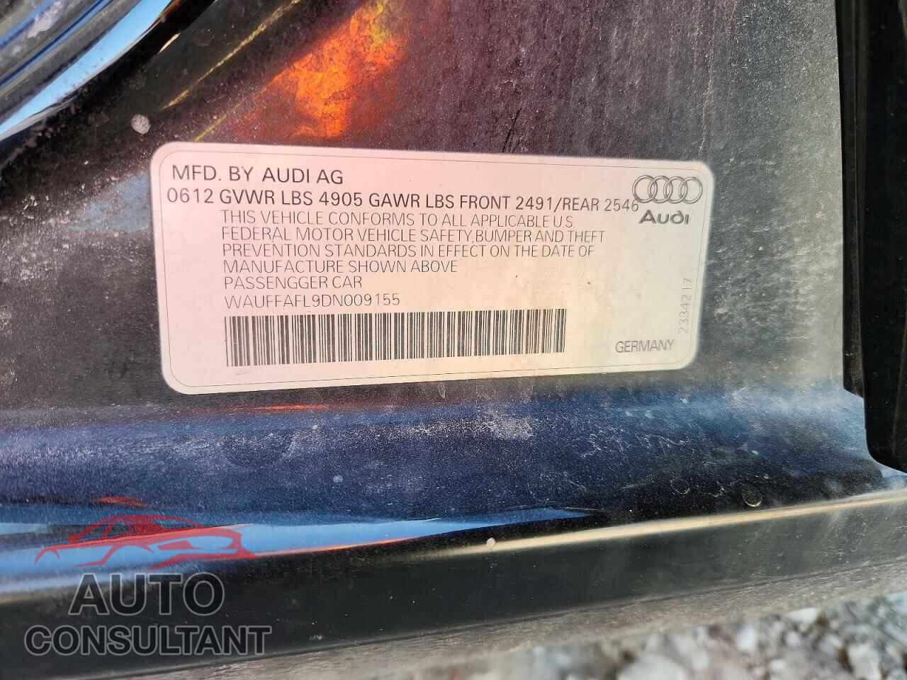 AUDI A4 2013 - WAUFFAFL9DN009155