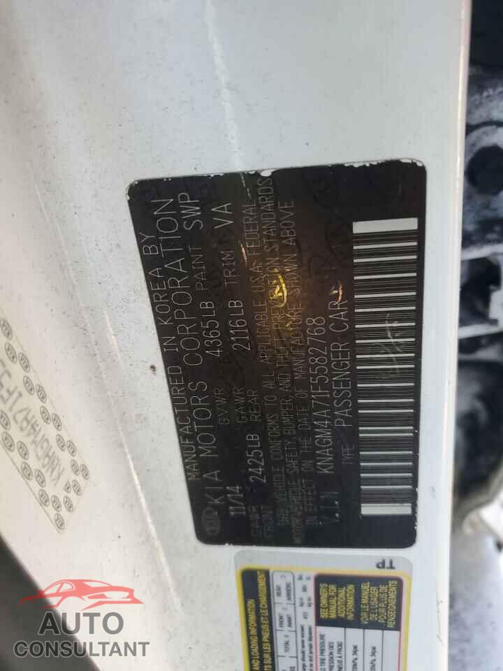 KIA OPTIMA 2015 - KNAGM4A71F5582768
