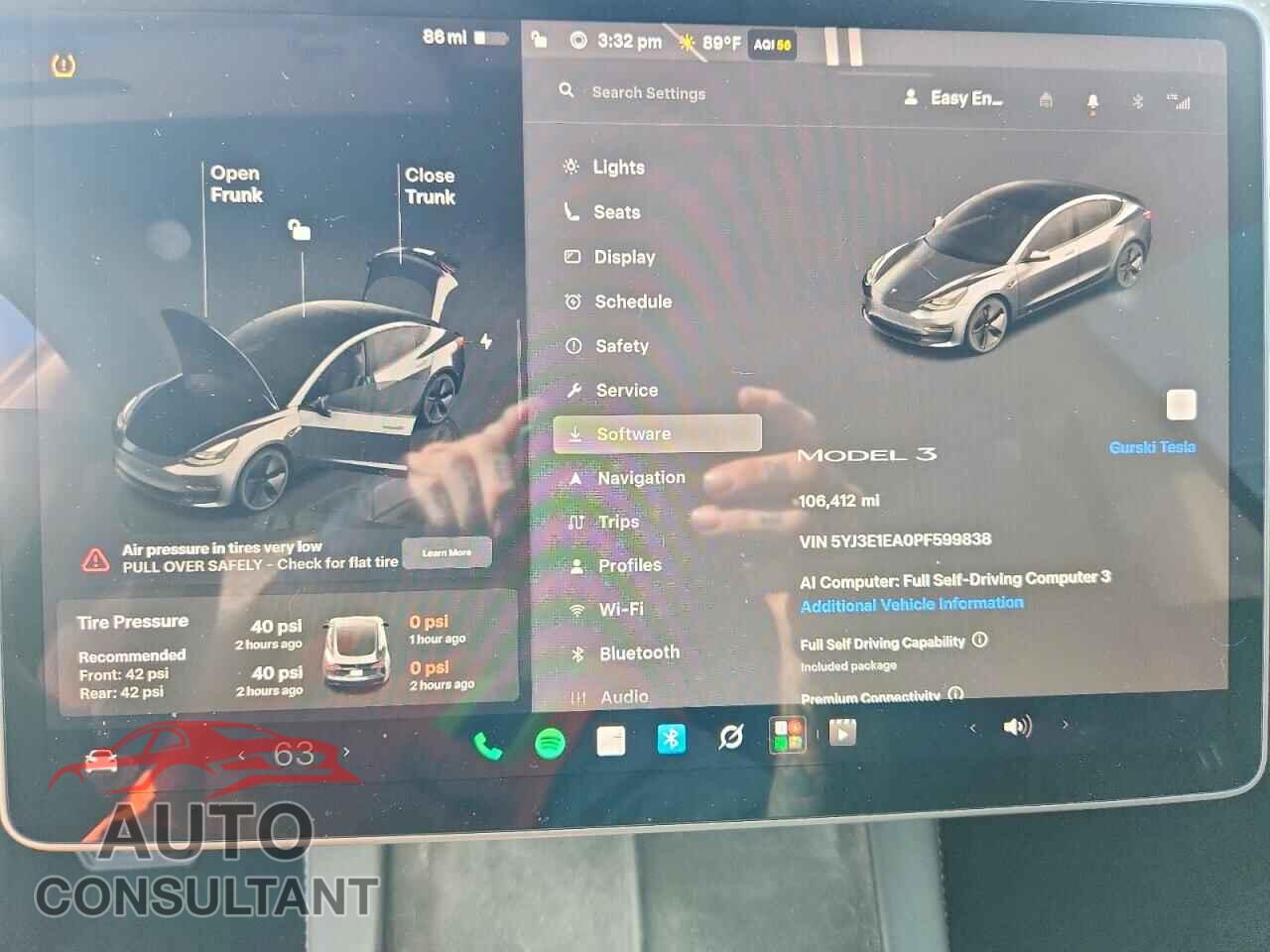 TESLA MODEL 3 2023 - 5YJ3E1EA0PF599838