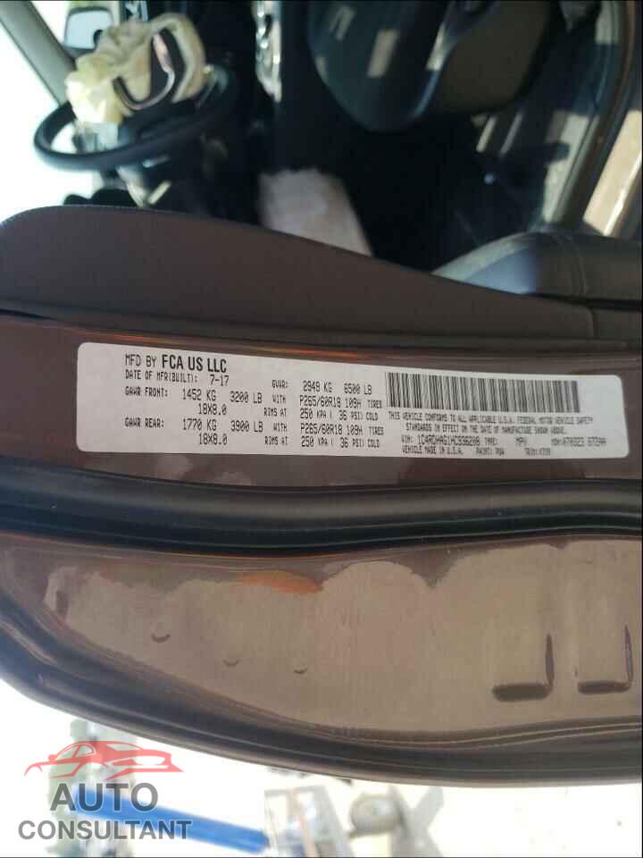 DODGE DURANGO 2017 - 1C4RDHAG1HC936208