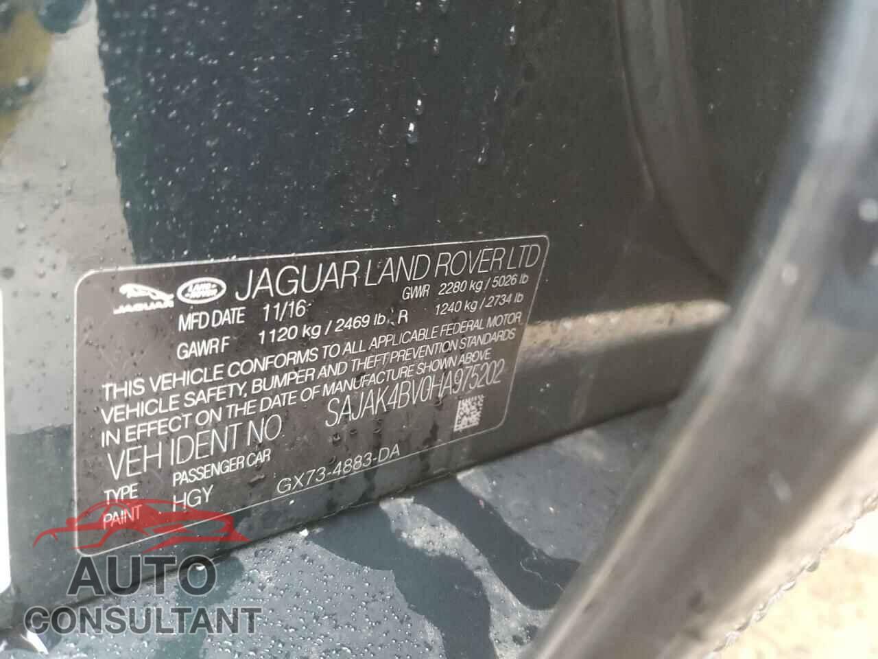 JAGUAR XE 2017 - SAJAK4BV0HA975202