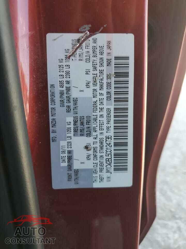 MAZDA 5 2012 - JM1CW2BL5C0124736