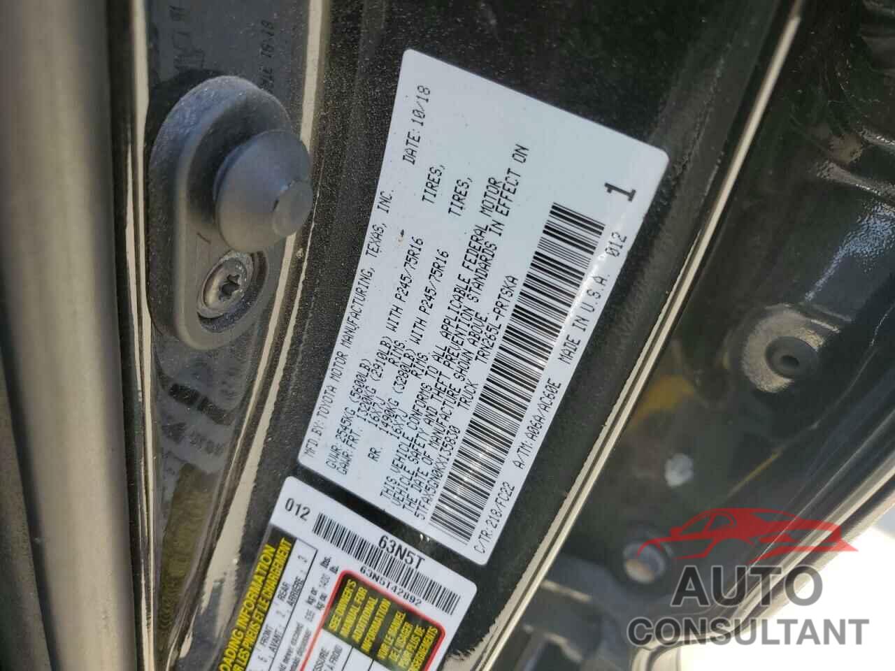 TOYOTA TACOMA 2019 - 5TFAX5GN0KX135830