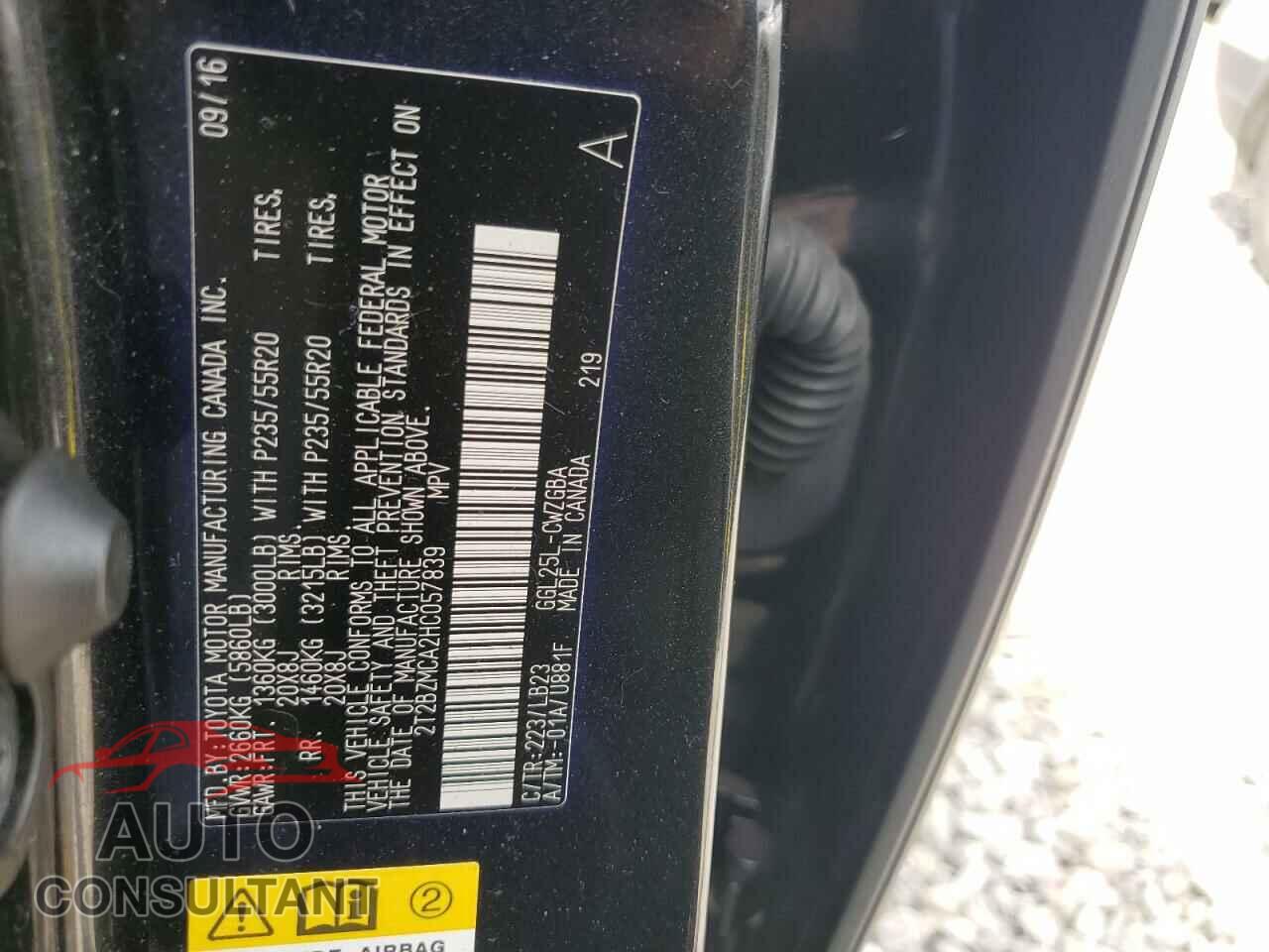 LEXUS RX350 2017 - 2T2BZMCA2HC057839