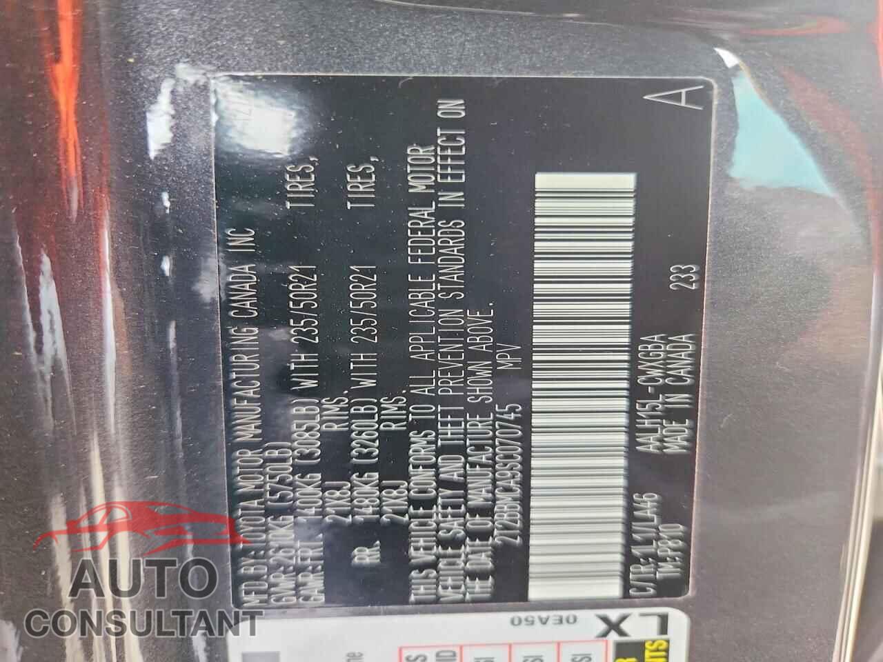 LEXUS UNKNOWN 2025 - 2T2BBMCA9SC070745