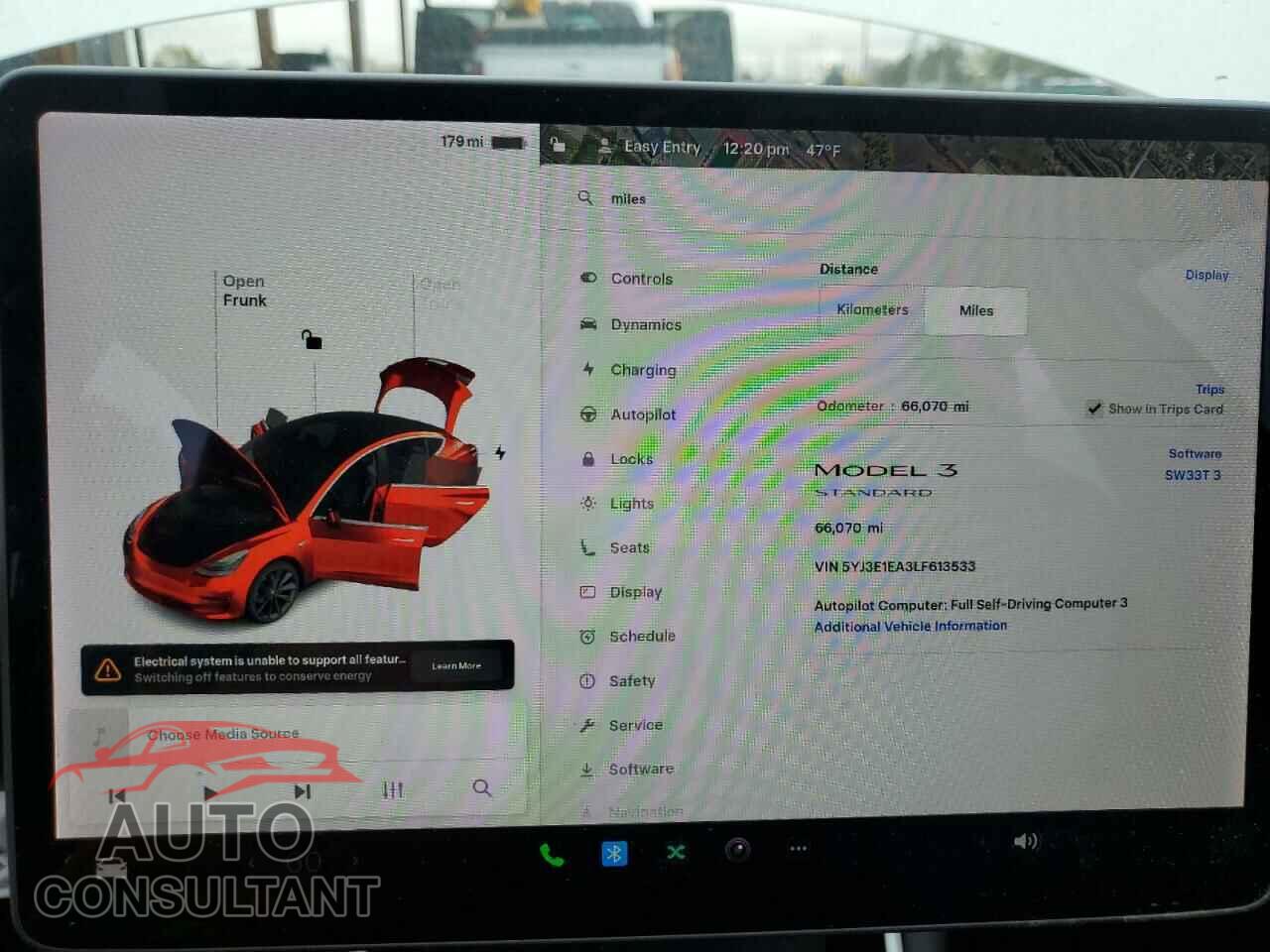 TESLA MODEL 3 2020 - 5YJ3E1EA3LF613533