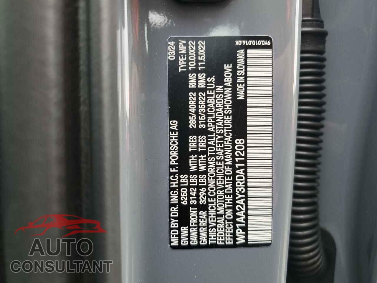 PORSCHE CAYENNE 2024 - WP1AA2AY3RDA11208