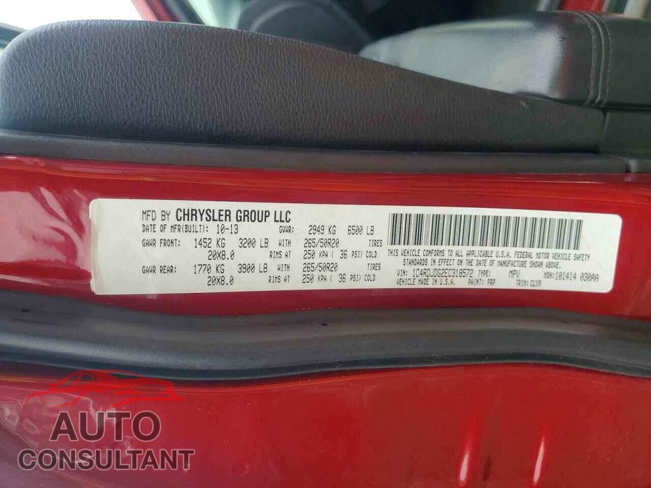 DODGE DURANGO 2014 - 1C4RDJDG2EC318572