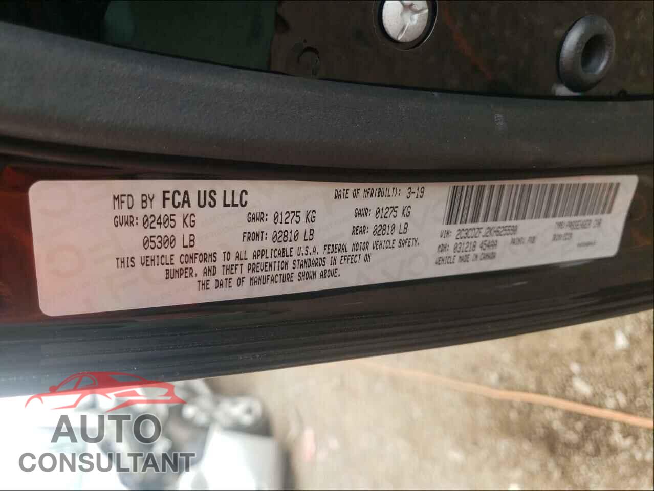 DODGE CHALLENGER 2019 - 2C3CDZFJ2KH625590