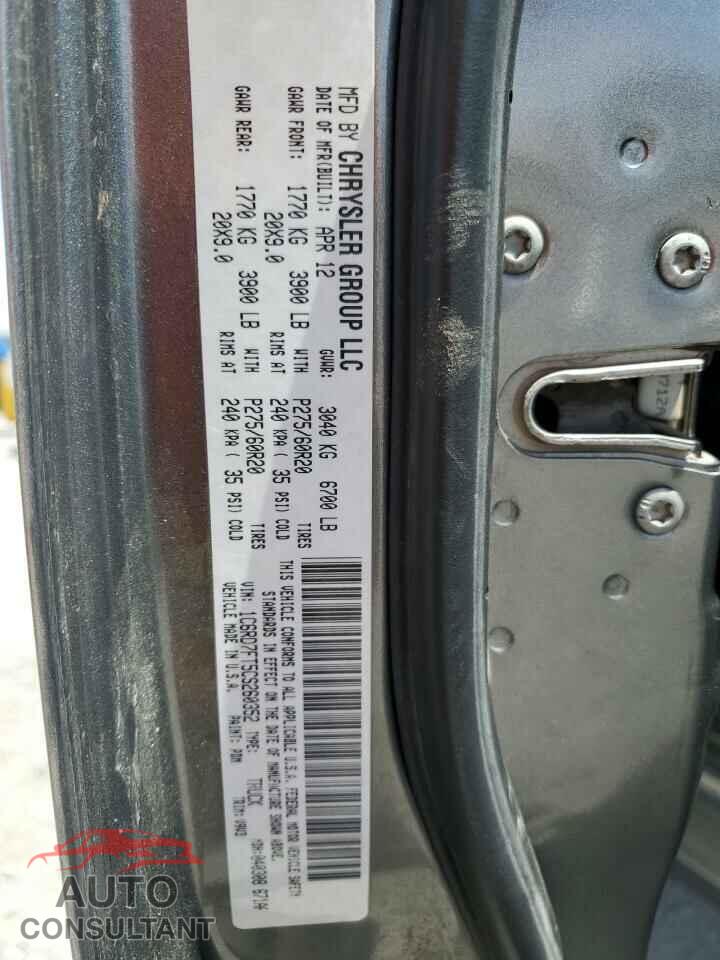 DODGE RAM 1500 2012 - 1C6RD7FT5CS260352