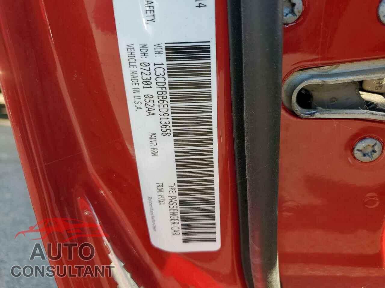 DODGE DART 2014 - 1C3CDFBB6ED913658