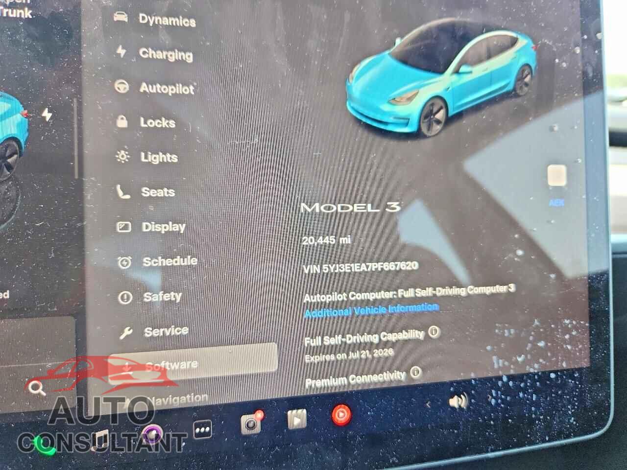 TESLA MODEL 3 2023 - 5YJ3E1EA7PF667620