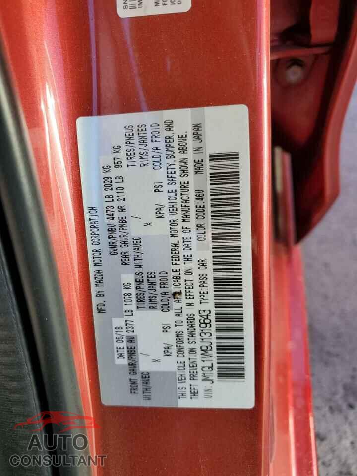 MAZDA 6 2018 - JM1GL1VM9J1319643