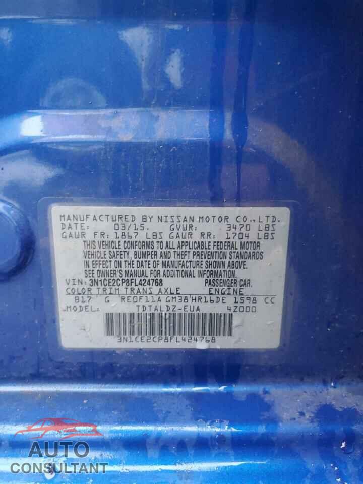 NISSAN VERSA 2015 - 3N1CE2CP8FL424768