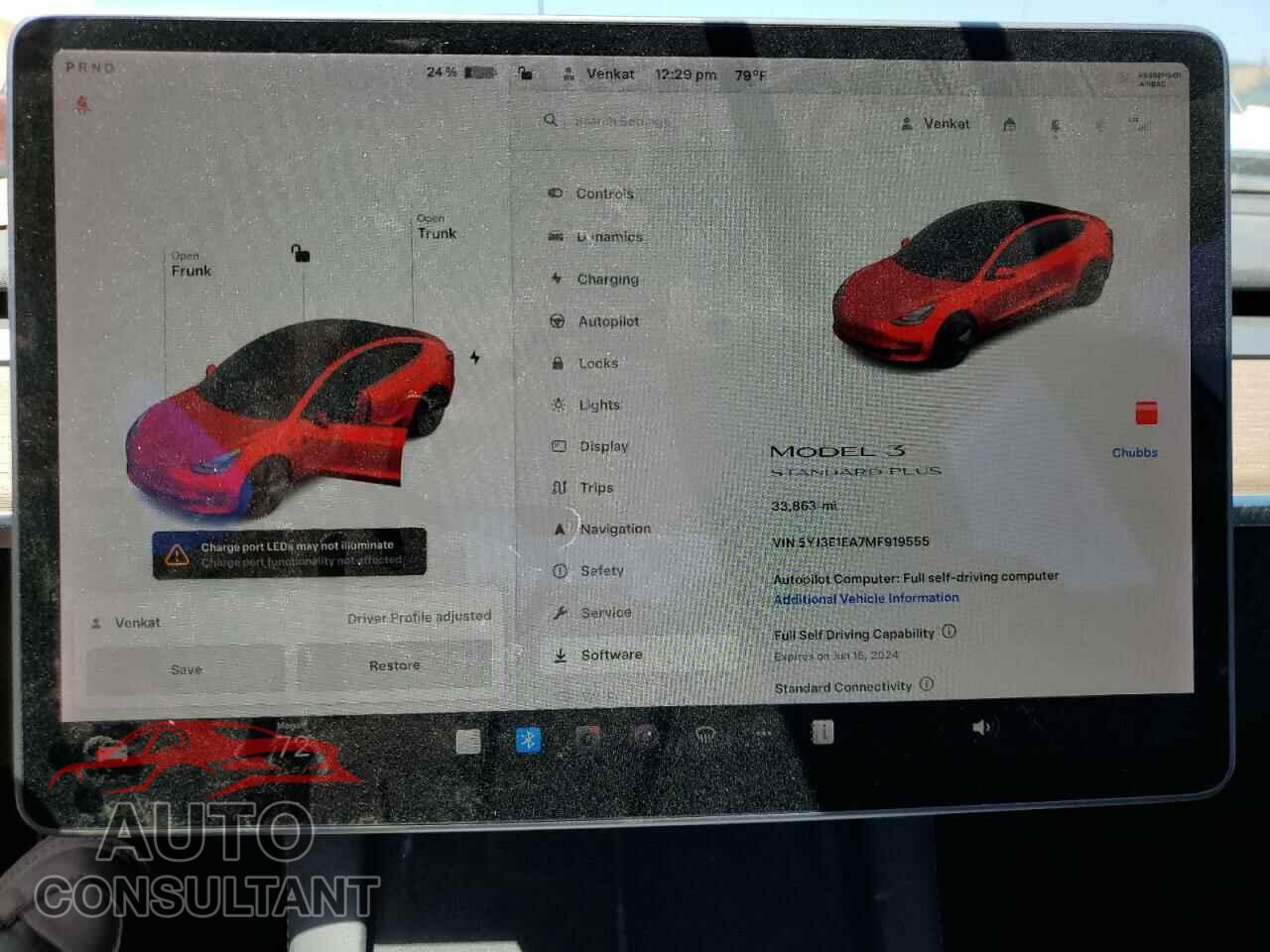TESLA MODEL 3 2021 - 5YJ3E1EA7MF919555