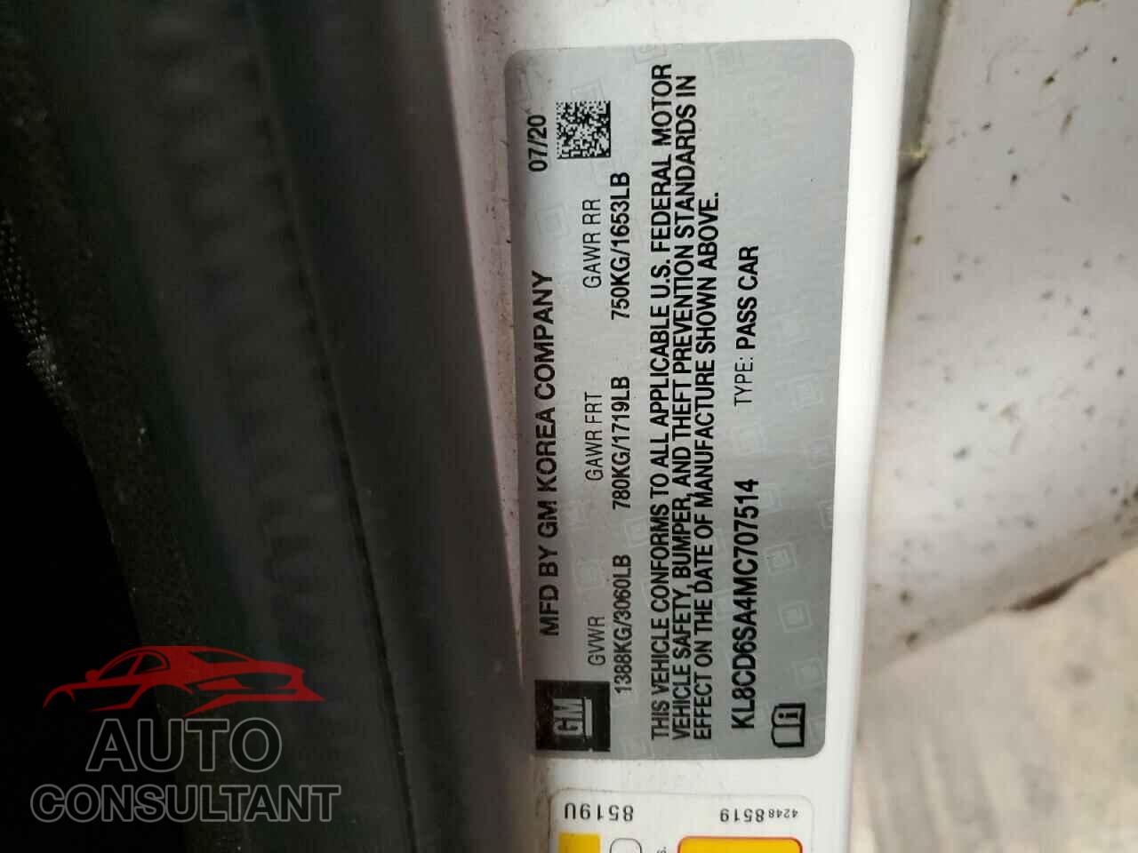CHEVROLET SPARK 2021 - KL8CD6SA4MC707514