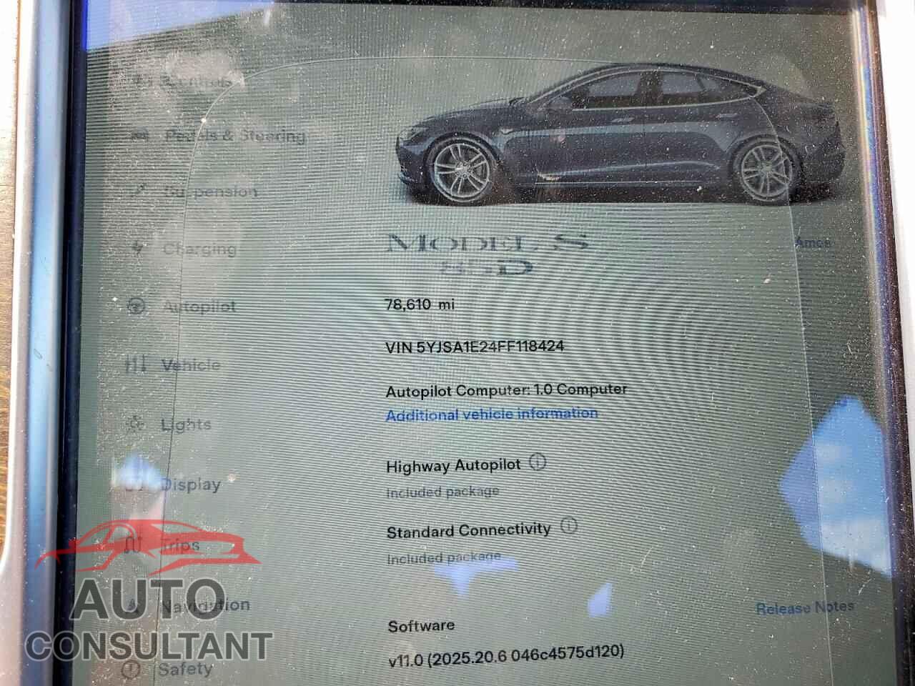 TESLA MODEL S 2015 - 5YJSA1E24FF118424
