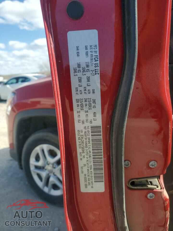 JEEP COMPASS 2017 - 3C4NJDAB1HT603046