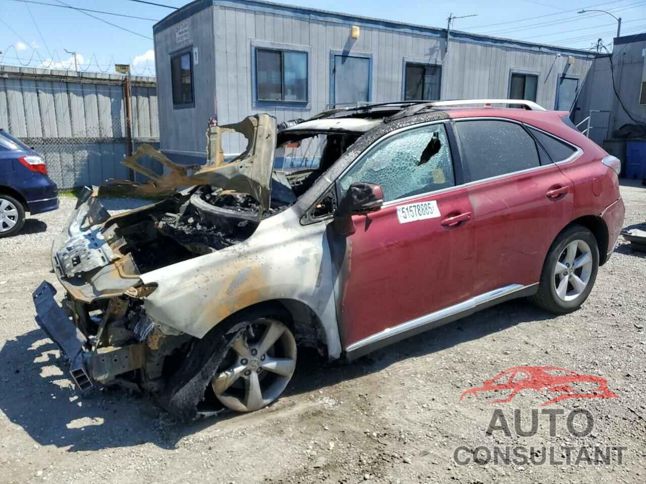 LEXUS RX350 2012 - 2T2ZK1BA6CC077670