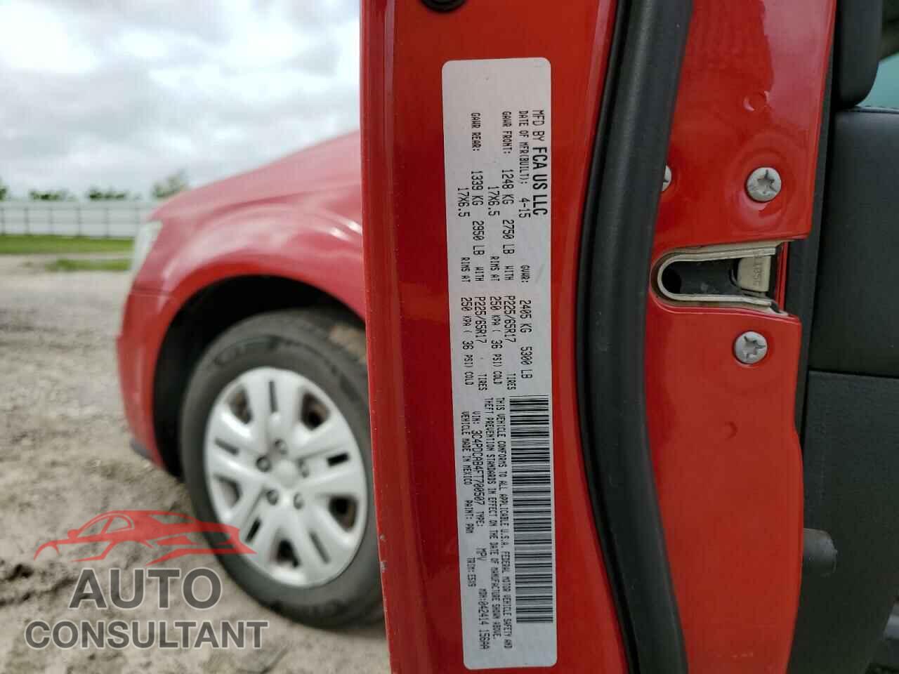 DODGE JOURNEY 2015 - 3C4PDCAB4FT700507