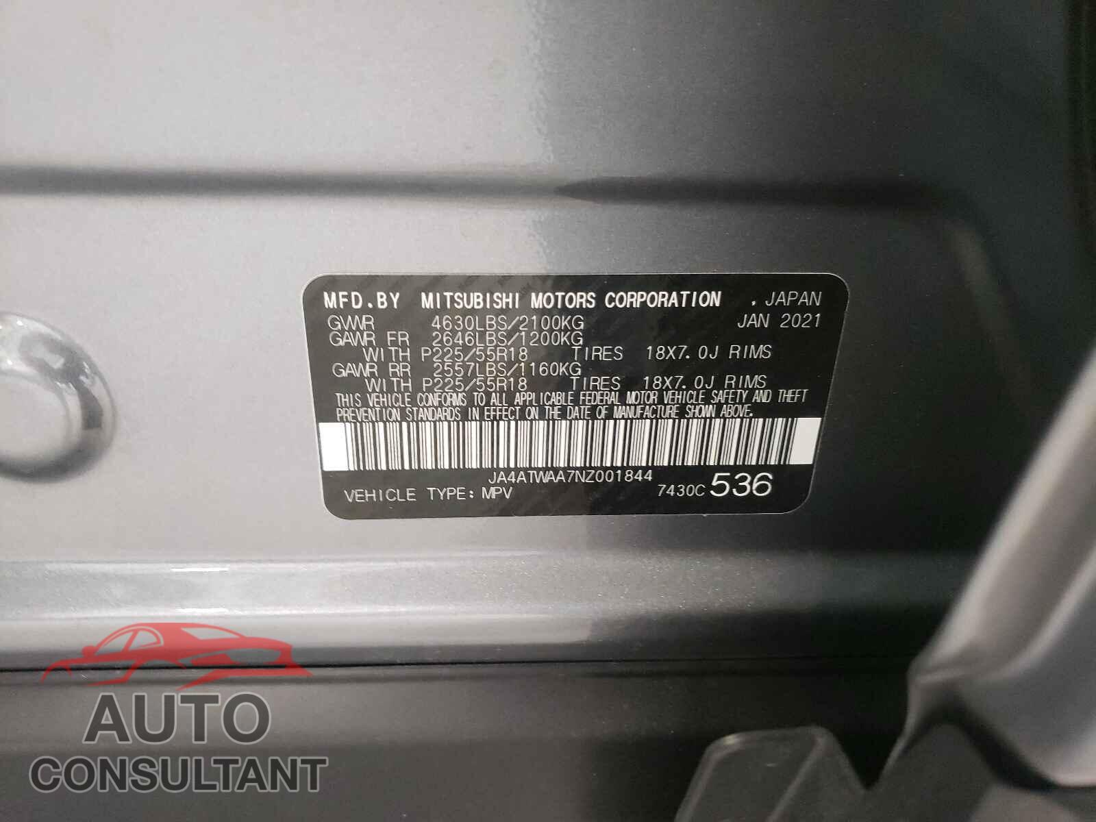 MITSUBISHI ECLIPSE 2022 - JA4ATWAA7NZ001844