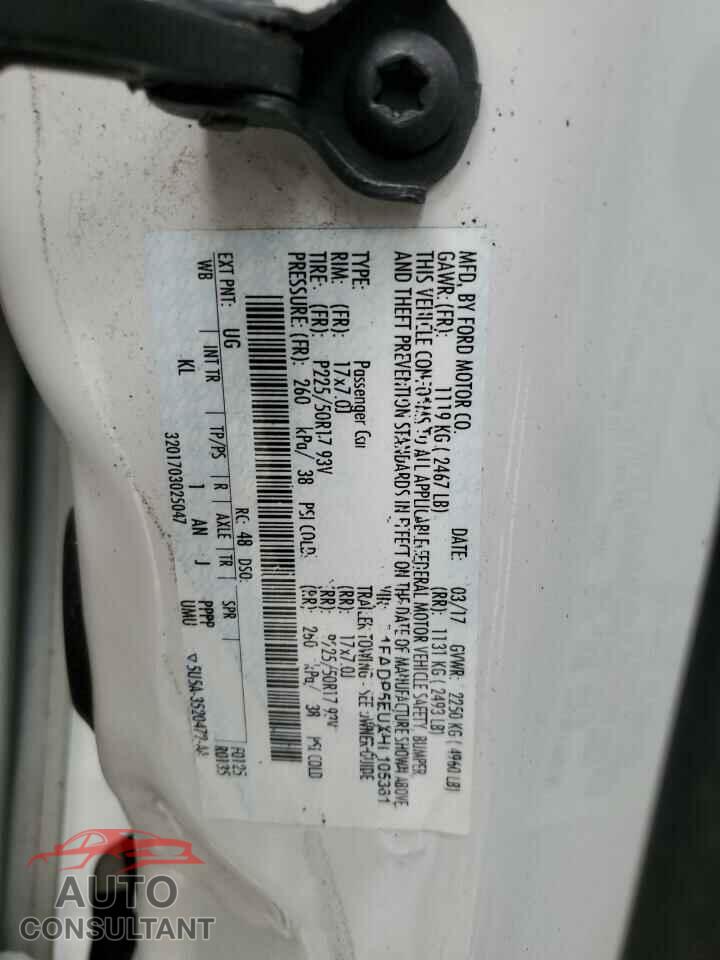 FORD CMAX 2017 - 1FADP5EUXHL105361