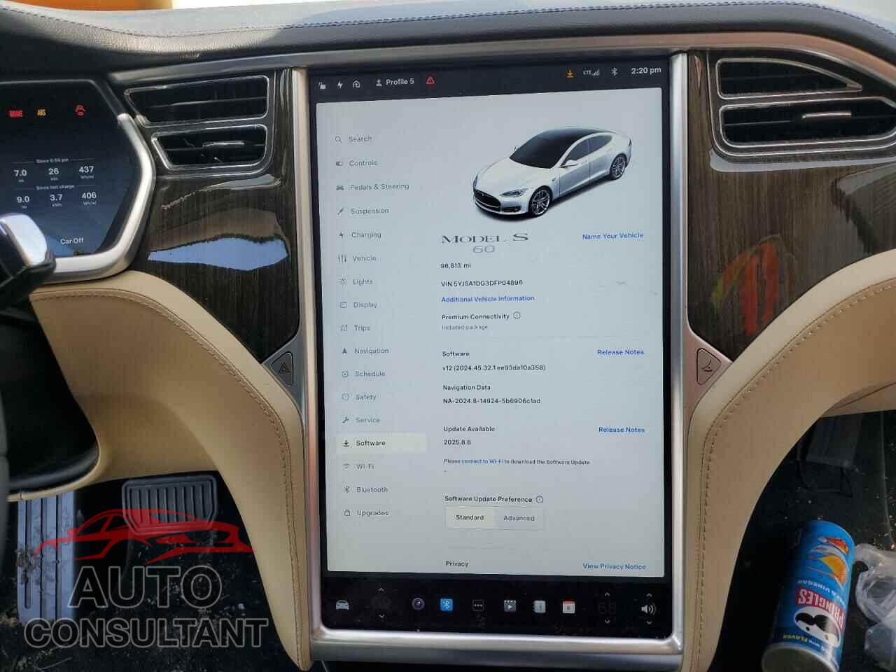 TESLA MODEL S 2013 - 5YJSA1DG3DFP04896