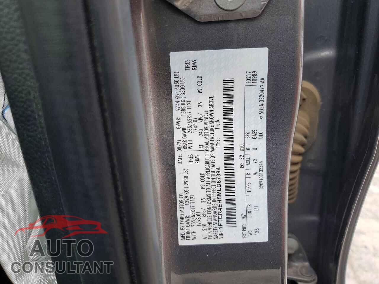 FORD RANGER 2021 - 1FTER4EH5MLD67384