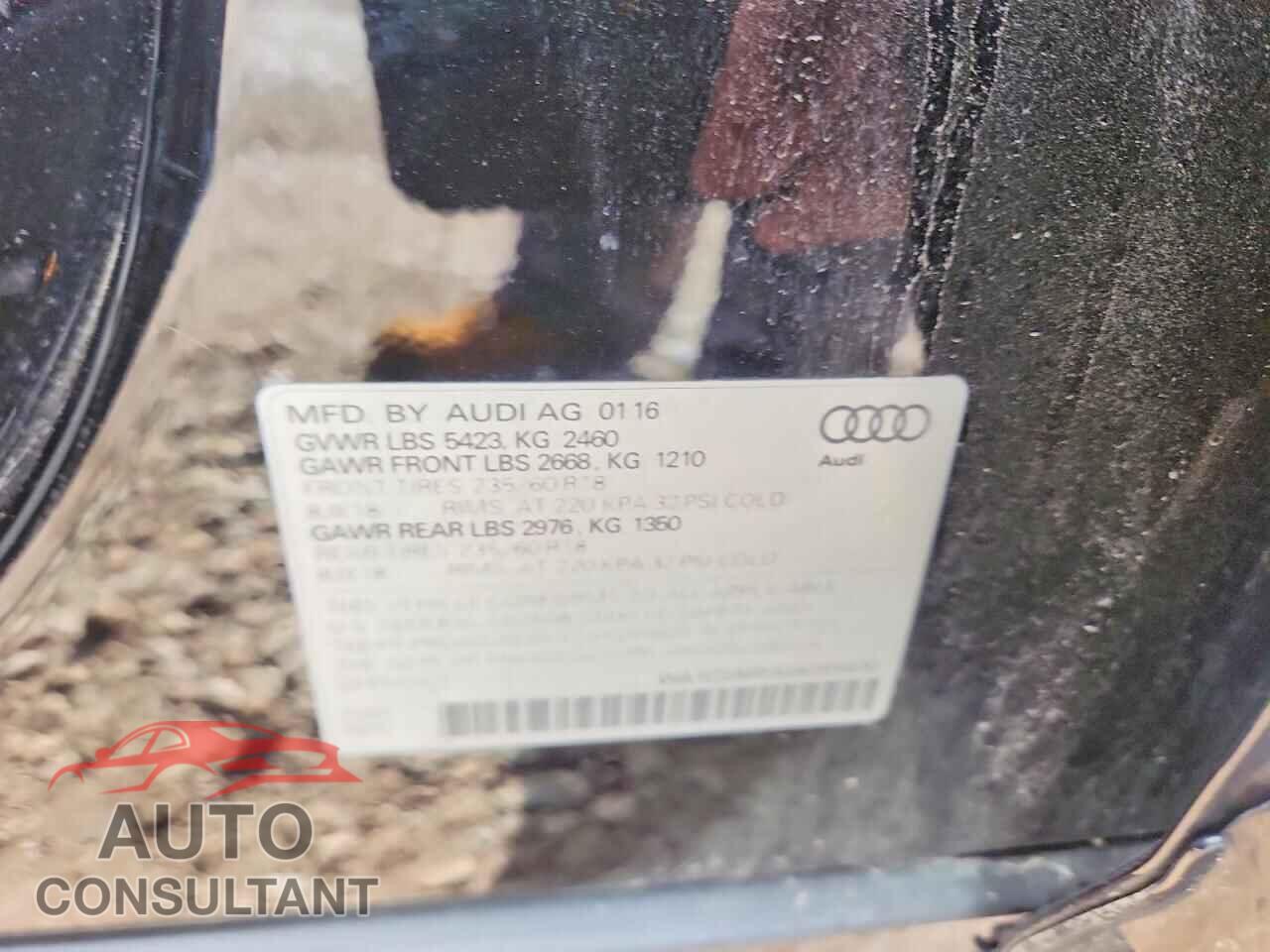 AUDI Q5 2016 - WA1C2AFP3GA099400