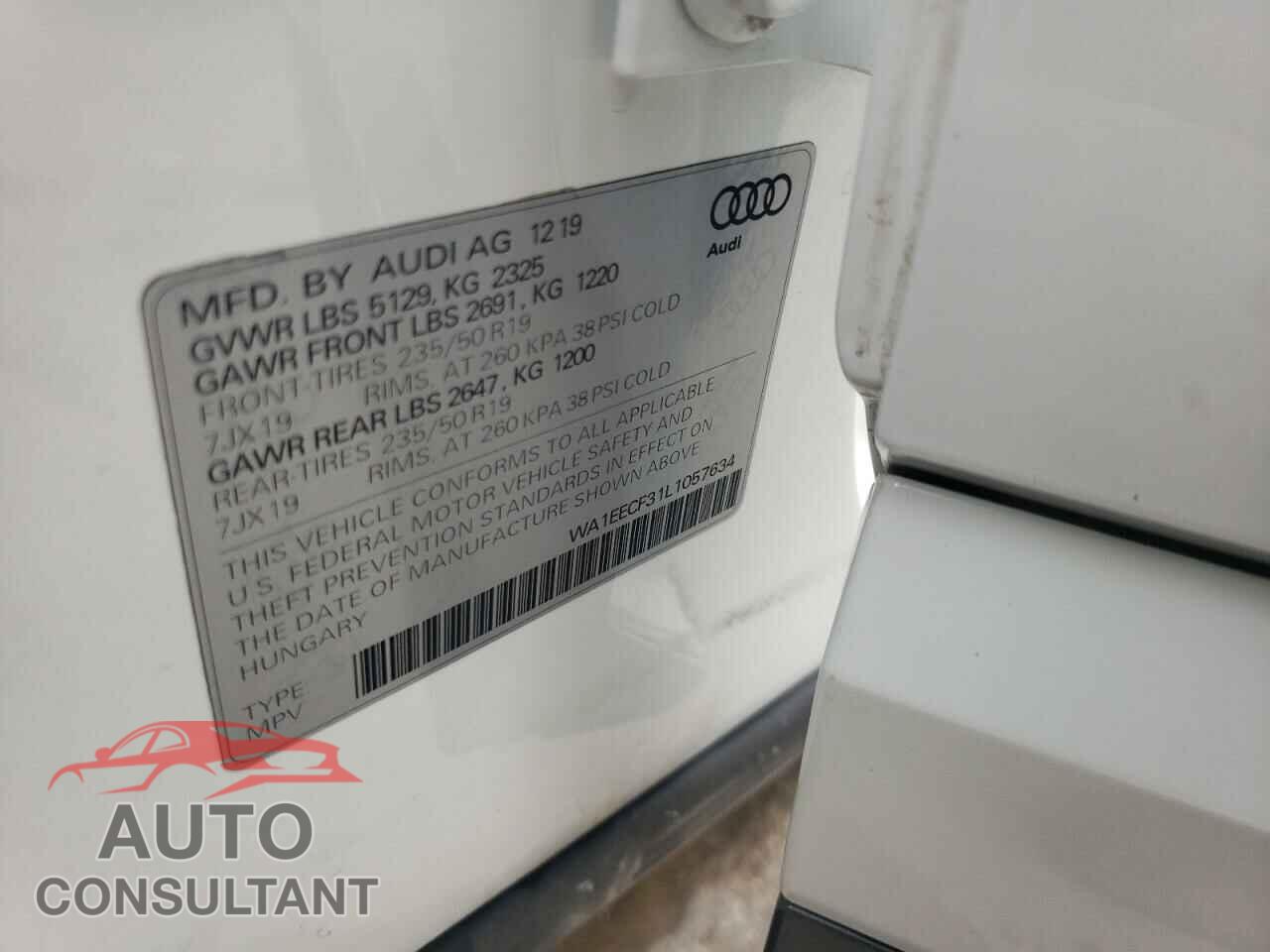 AUDI Q3 2020 - WA1EECF31L1057634