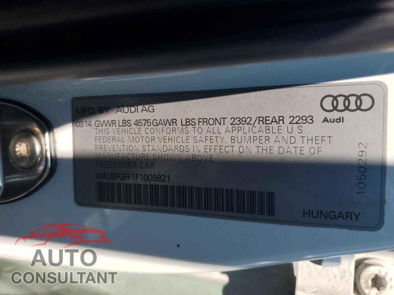 AUDI A3 2015 - WAUBFGFF1F1009821
