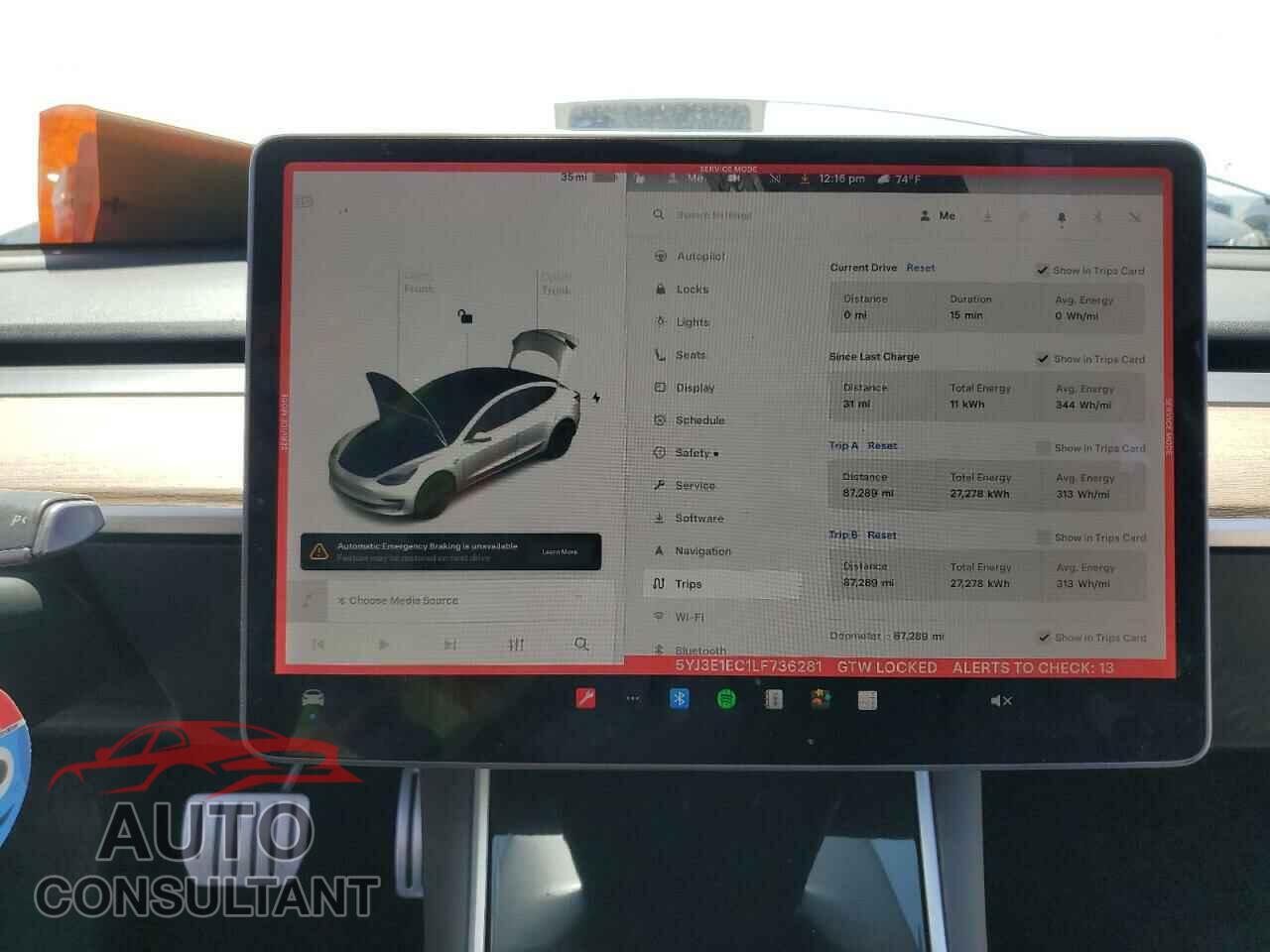 TESLA MODEL 3 2020 - 5YJ3E1EC1LF736281