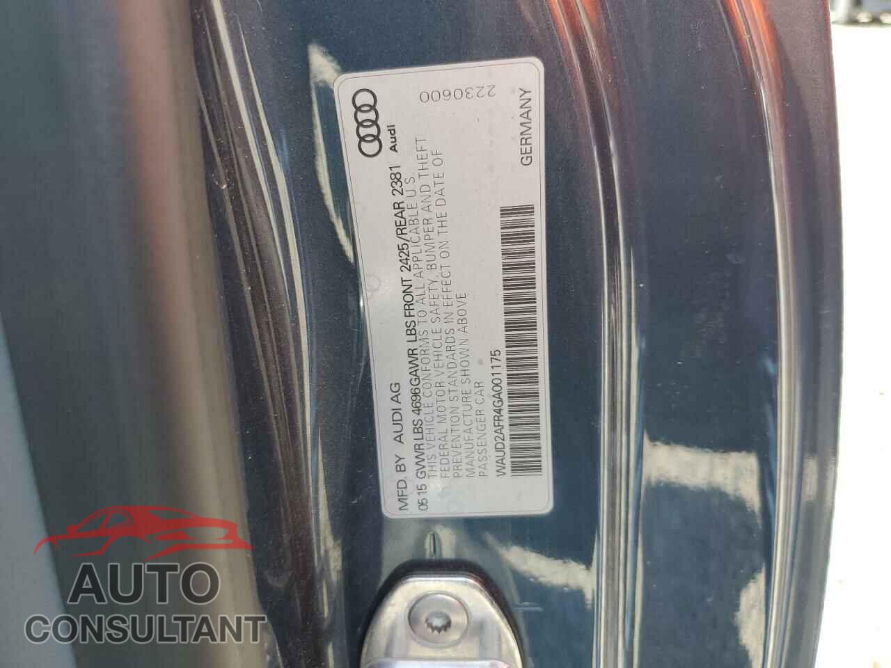 AUDI A5 2016 - WAUD2AFR4GA001175