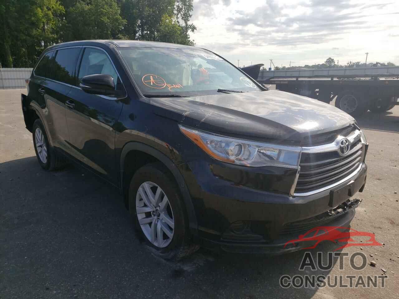 TOYOTA HIGHLANDER 2016 - 5TDBKRFH2GS277132