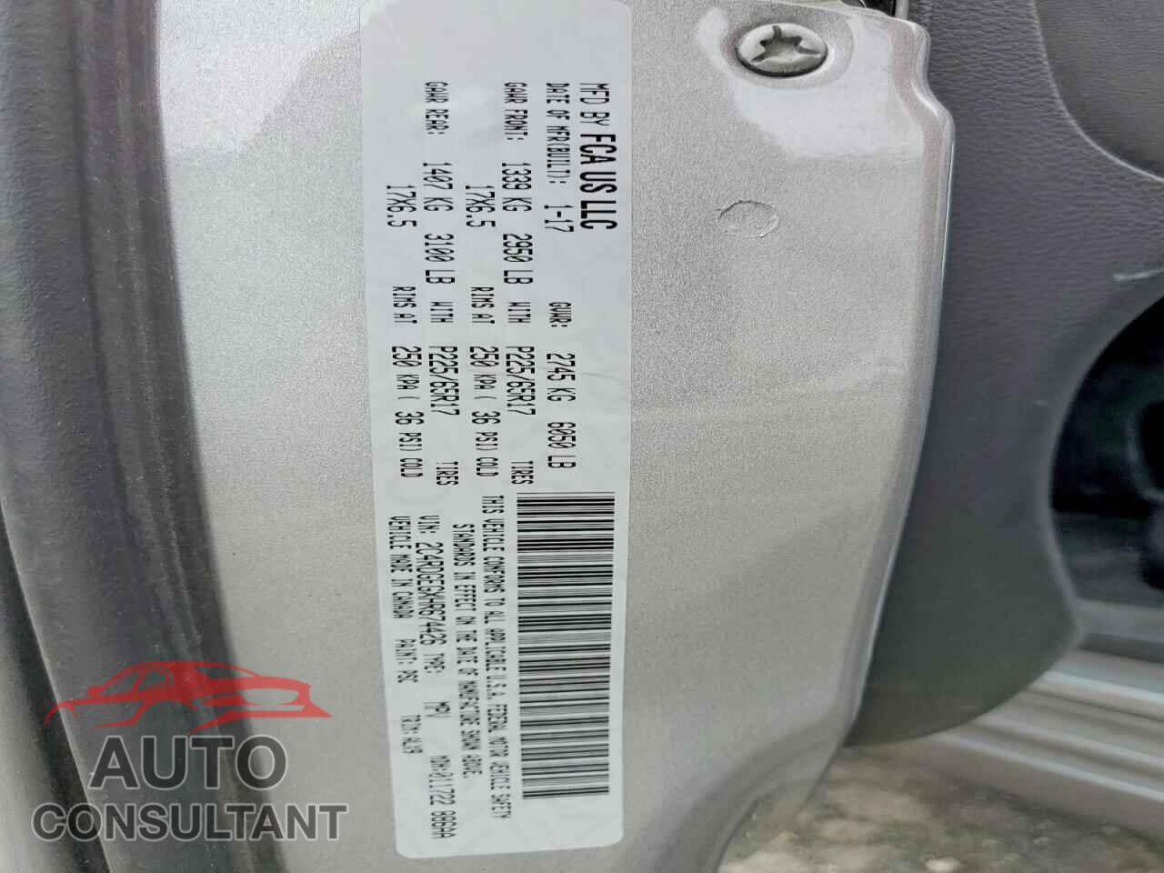 DODGE CARAVAN 2017 - 2C4RDGEGXHR674426