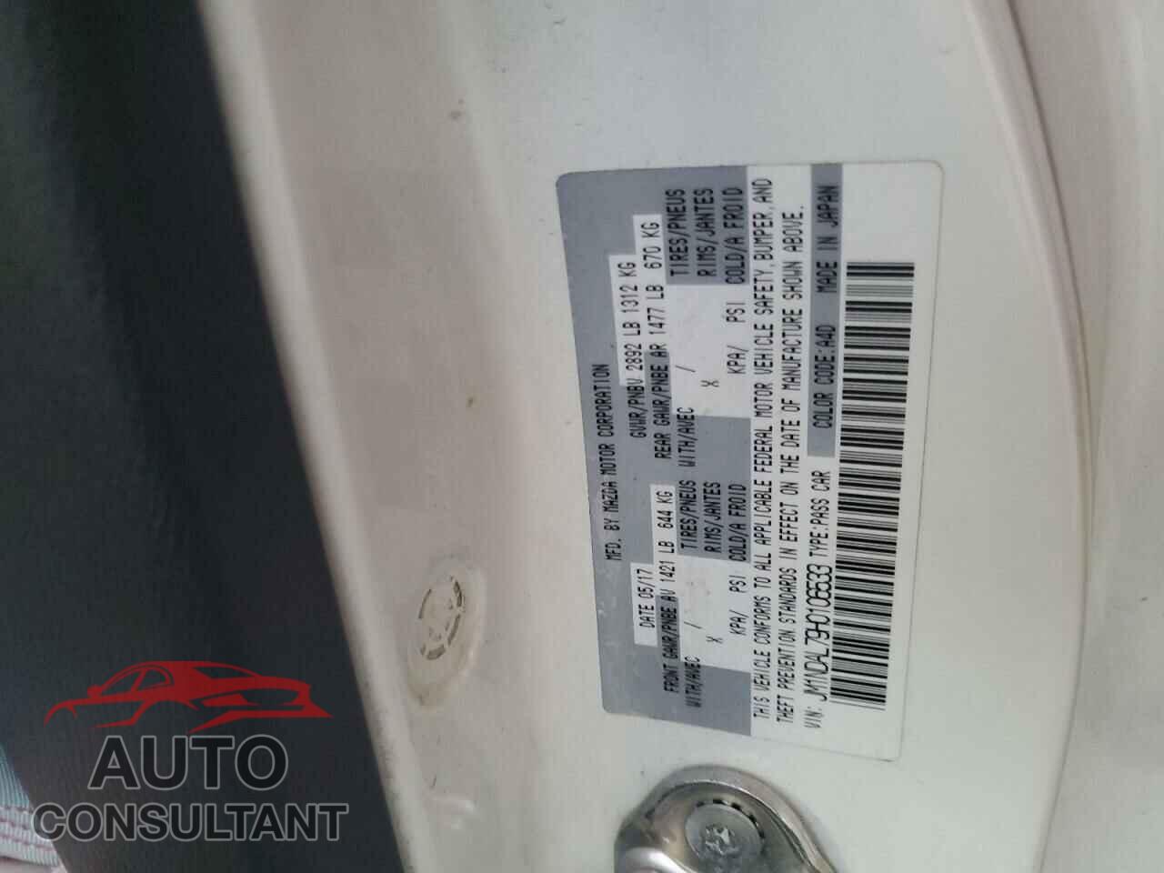 MAZDA MX5 2017 - JM1NDAL79H0106533