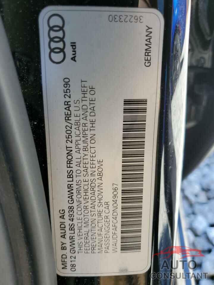 AUDI A6 2013 - WAUDFAFC4DN049067