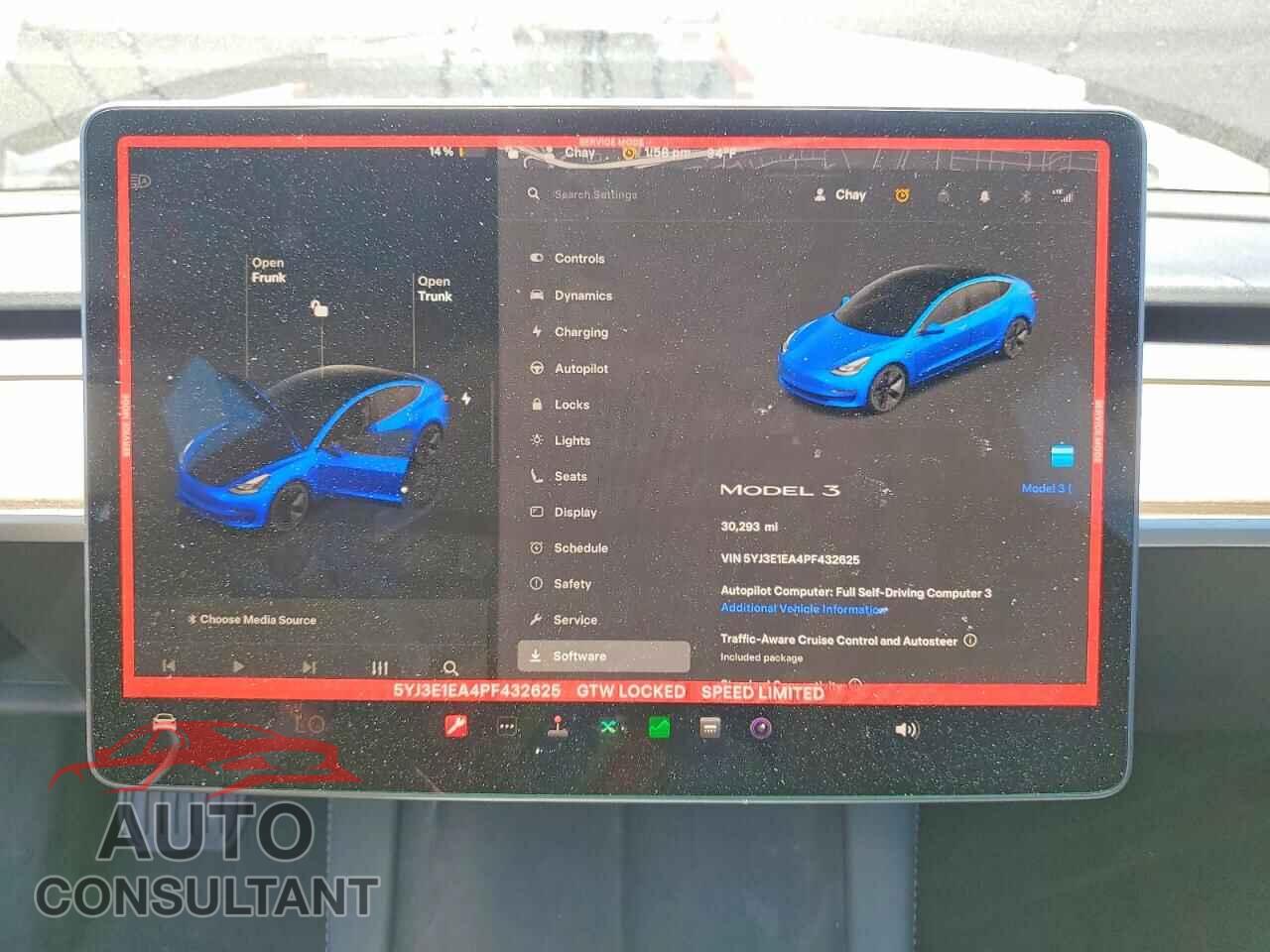 TESLA MODEL 3 2023 - 5YJ3E1EA4PF432625
