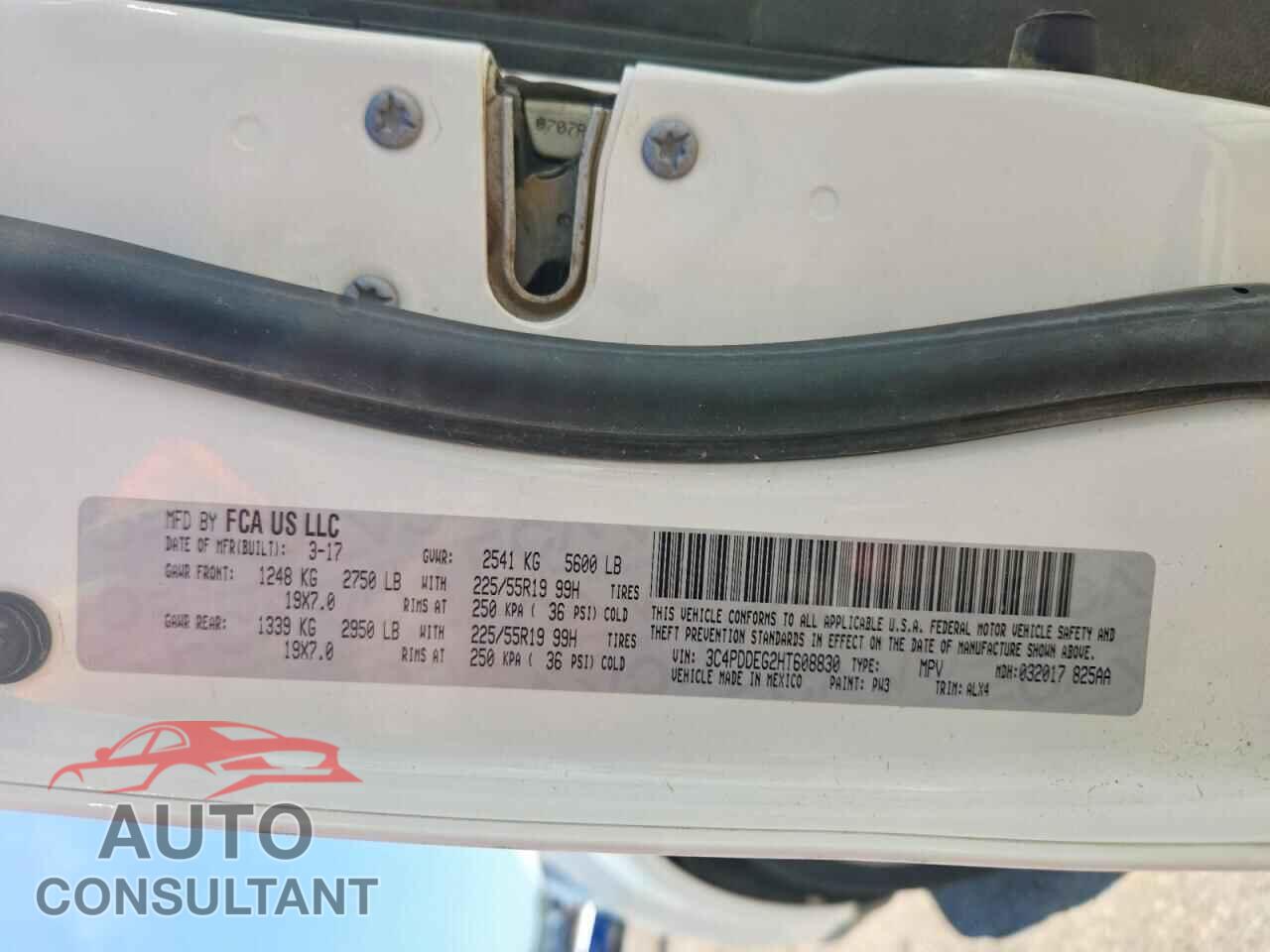 DODGE JOURNEY 2017 - 3C4PDDEG2HT608830