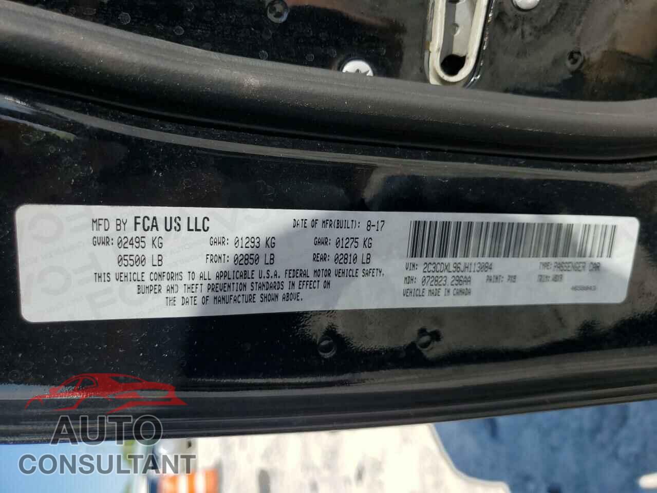 DODGE CHARGER 2018 - 2C3CDXL96JH113084