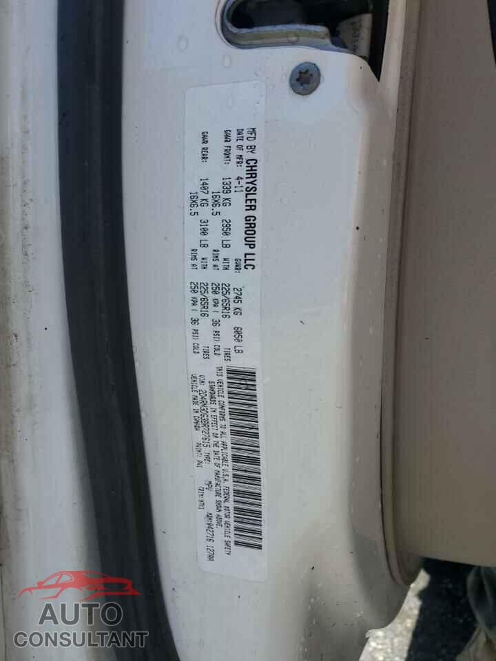 DODGE CARAVAN 2011 - 2D4RN3DG3BR727615