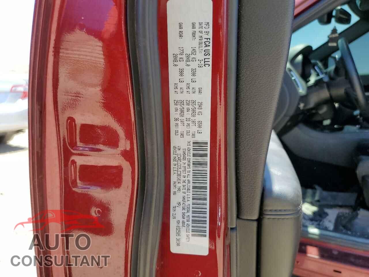 DODGE DURANGO 2018 - 1C4RDJDG5JC381014