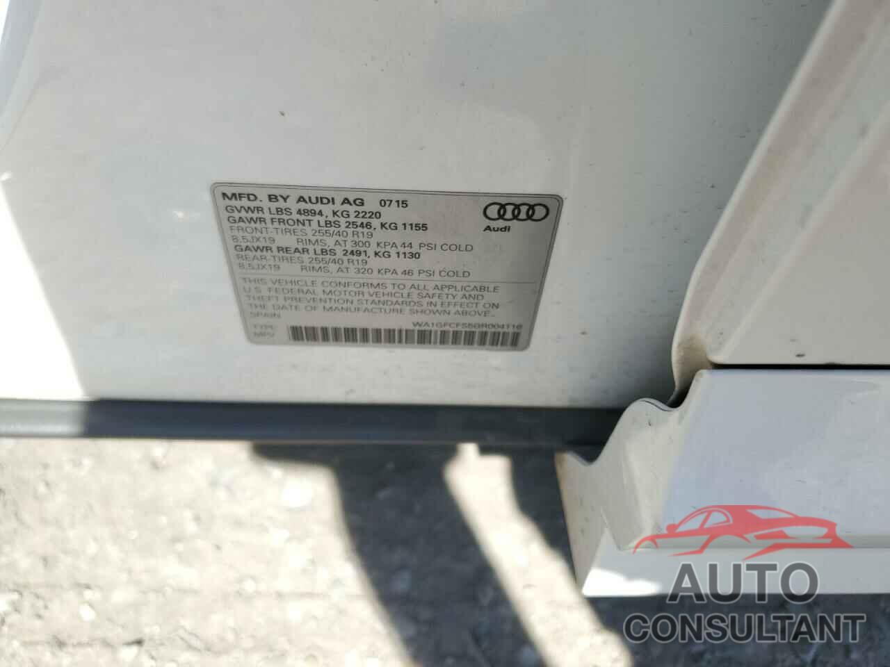AUDI Q3 2016 - WA1GFCFS5GR004116