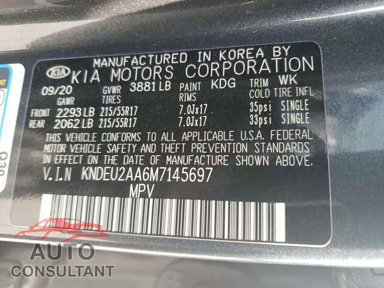 KIA SELTOS 2021 - KNDEU2AA6M7145697