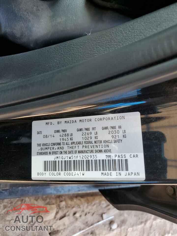 MAZDA 6 2015 - JM1GJ1W51F1202935