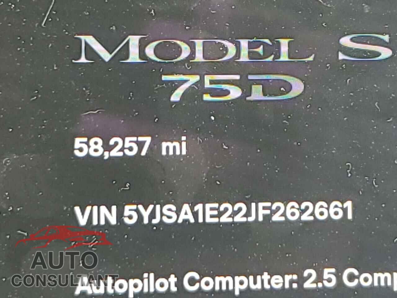 TESLA MODEL S 2018 - 5YJSA1E22JF262661